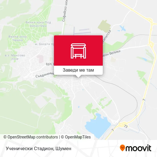 Ученически Стадион карта