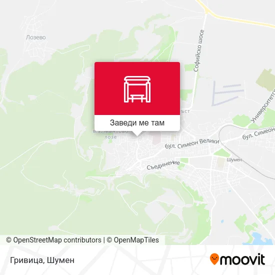 Гривица карта