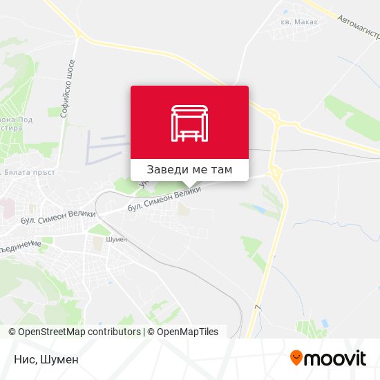 Нис карта