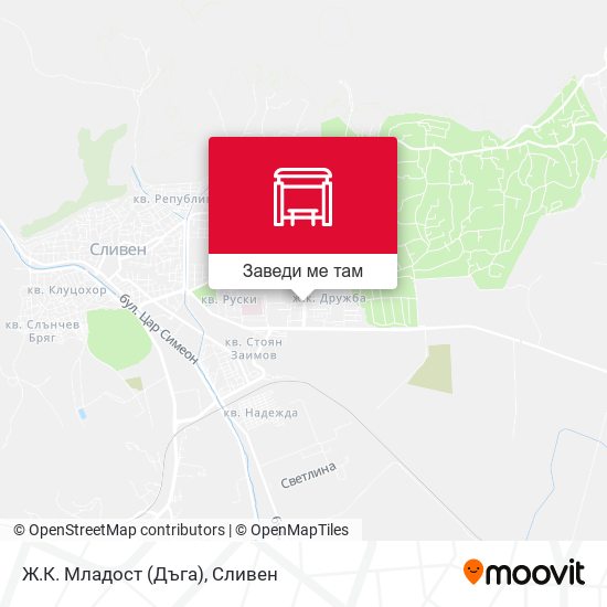 Ж.К. Младост (Дъга) карта