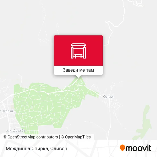 Междинна Спирка карта
