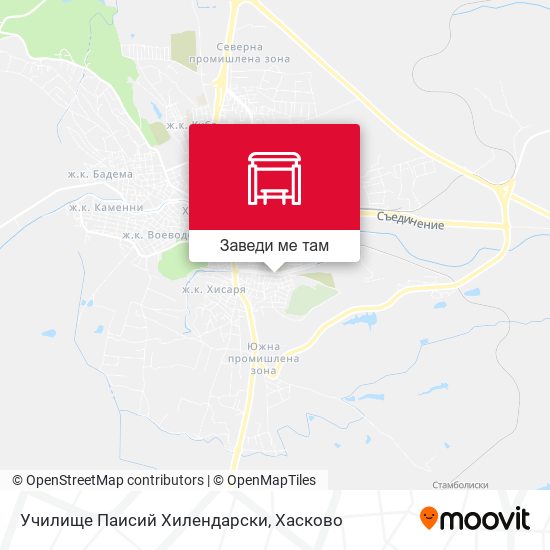 Училище Паисий Хилендарски карта