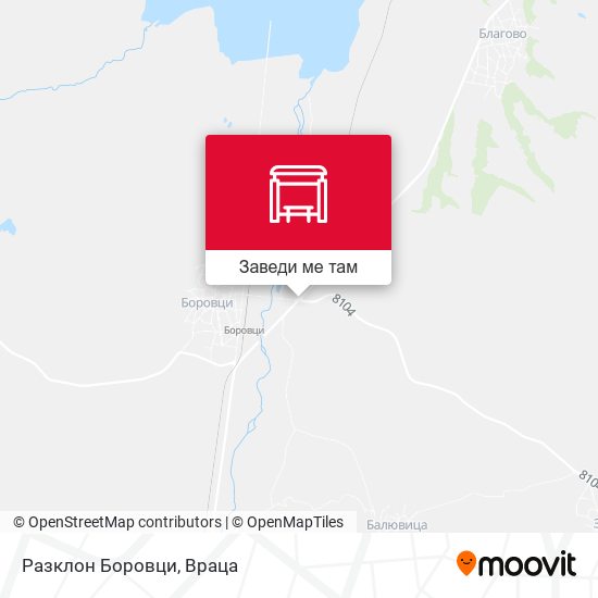 Разклон Боровци карта