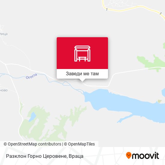 Разклон Горно Церовене карта