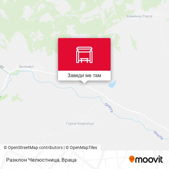 Разклон Челюстница карта