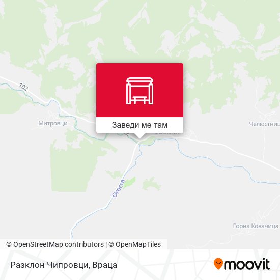 Разклон Чипровци карта