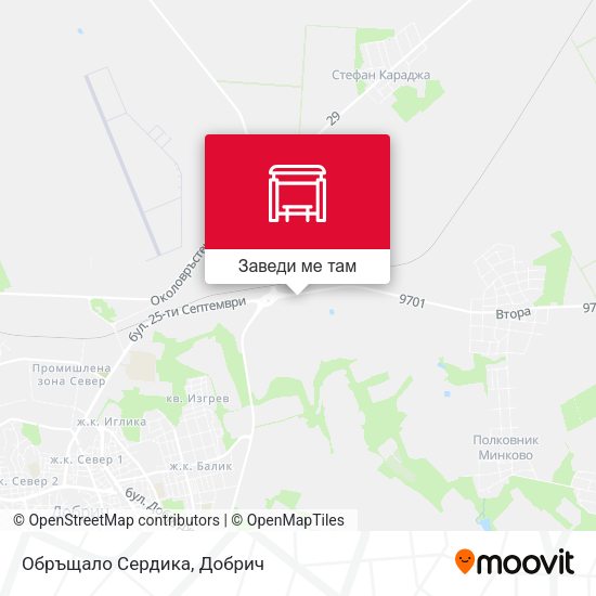 Обръщало Сердика карта