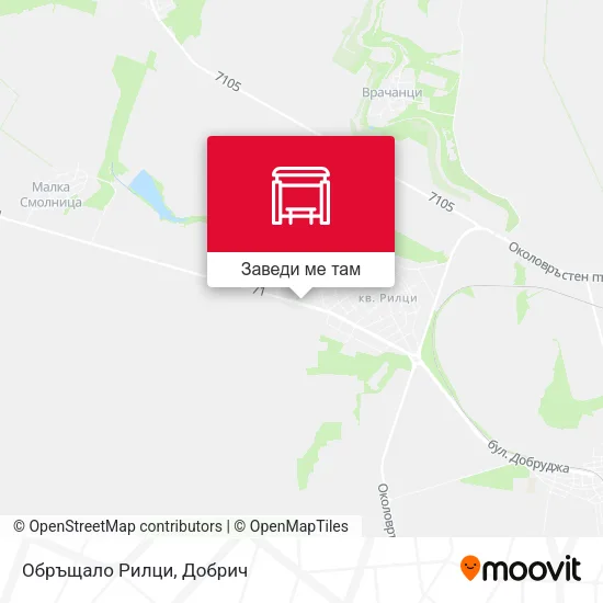 Обръщало Рилци карта