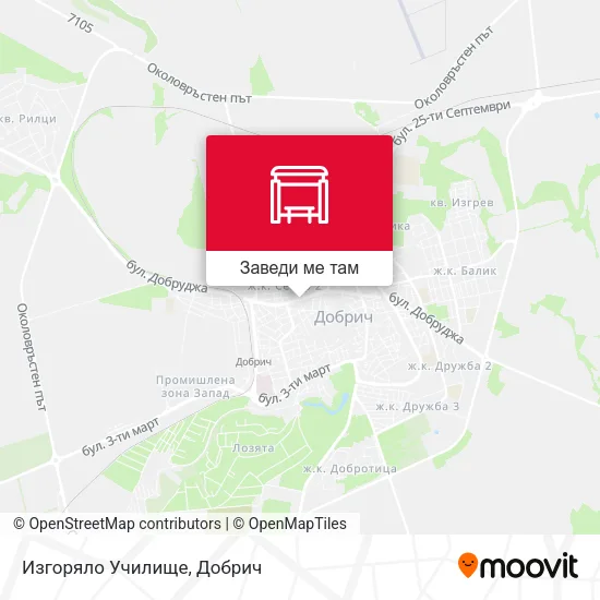 Изгоряло Училище карта