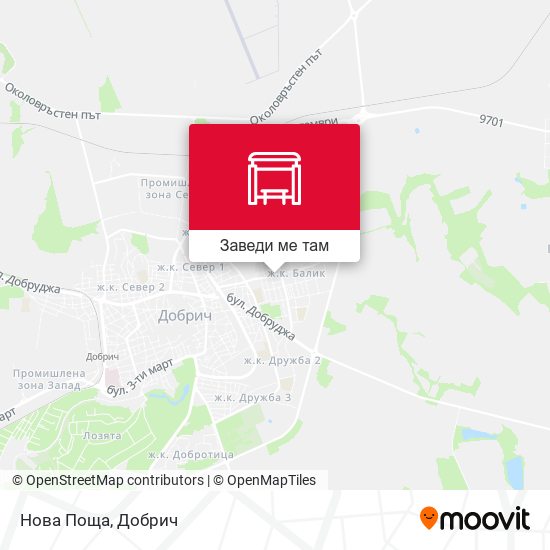 Нова Поща карта