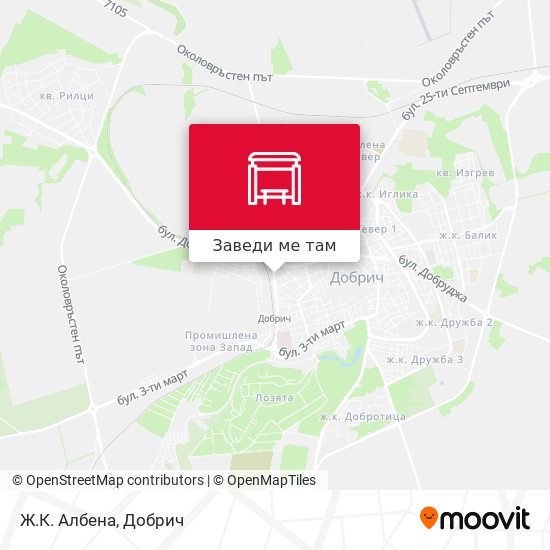Ж.К. Албена карта