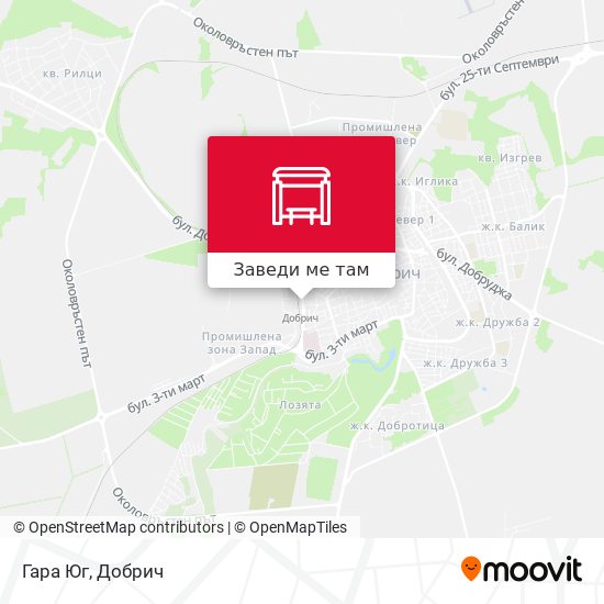 Гара Юг карта