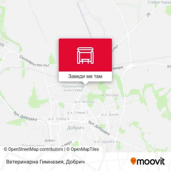 Ветеринарна Гимназия карта