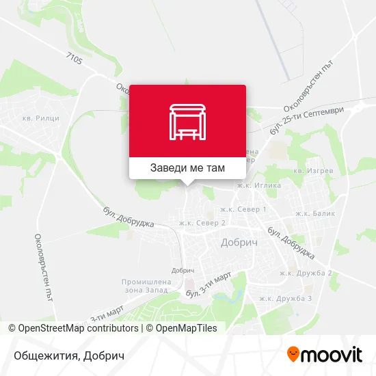 Общежития карта