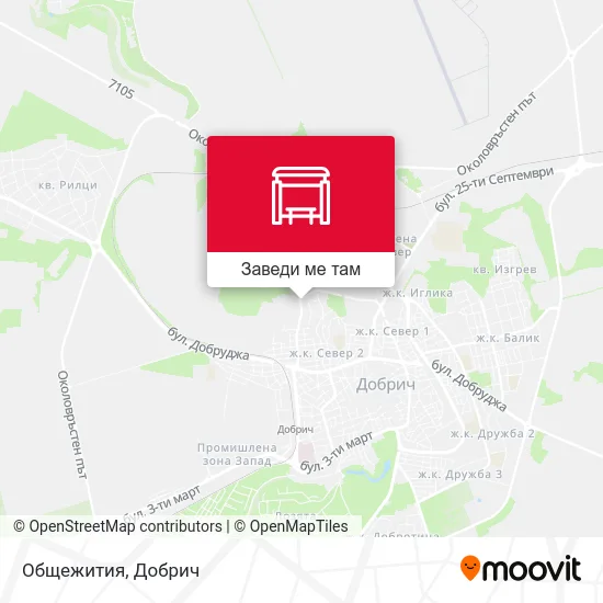 Общежития карта