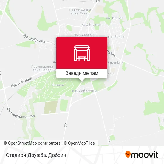 Стадион Дружба карта