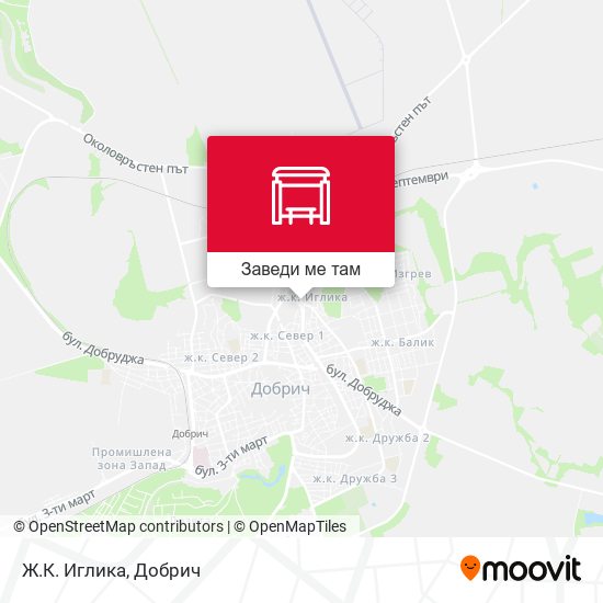 Ж.К. Иглика карта
