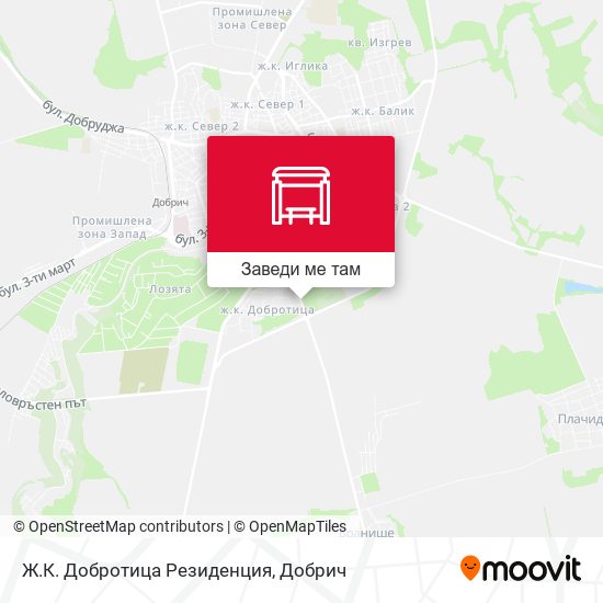 Ж.К. Добротица Резиденция карта