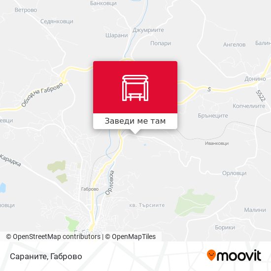 Сараните карта
