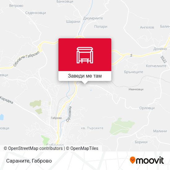 Сараните карта