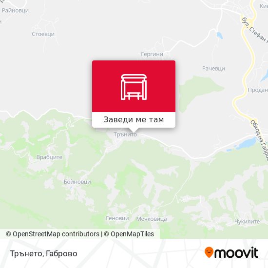 Трънето карта