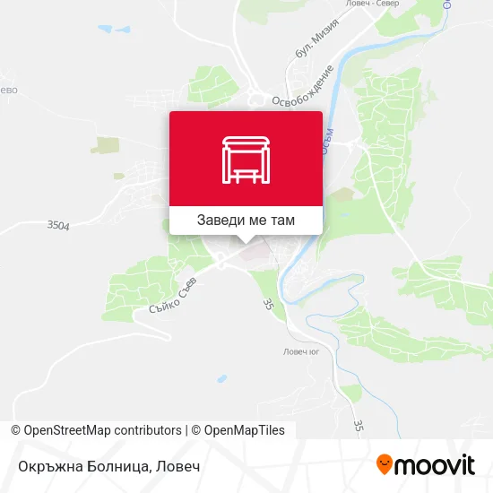 Окръжна Болница карта