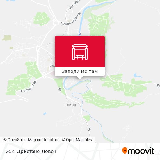Ж.К. Дръстене карта