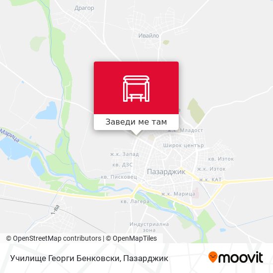 Училище Георги Бенковски карта
