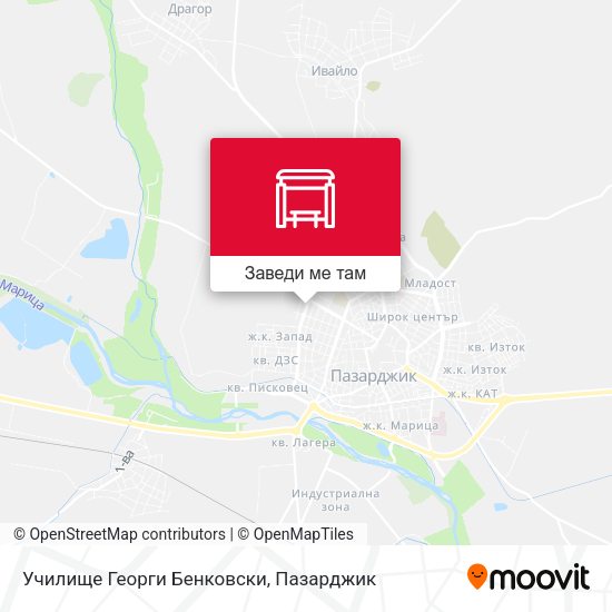 Училище Георги Бенковски карта