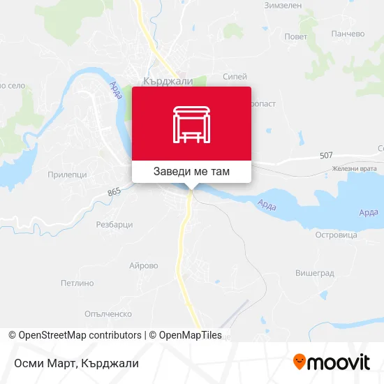 Осми Март карта