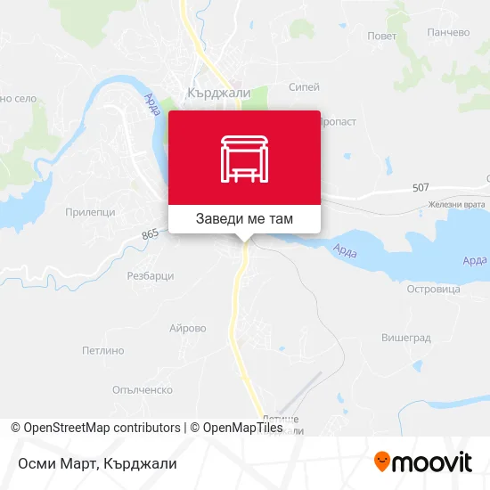 Осми Март карта