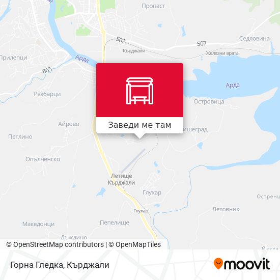 Горна Гледка карта