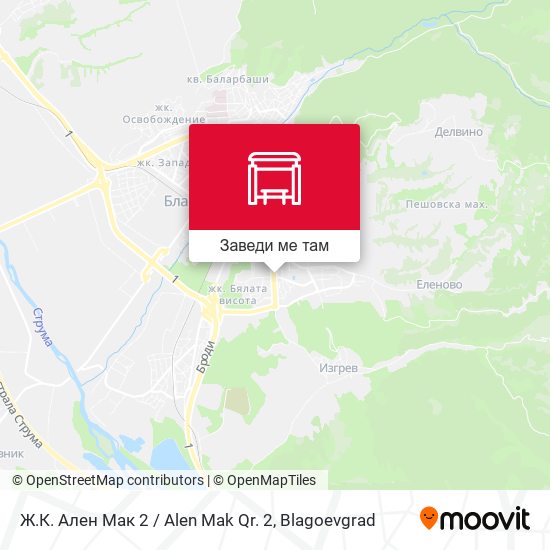 Ж.К. Ален Мак 2 / Alen Mak Qr. 2 карта
