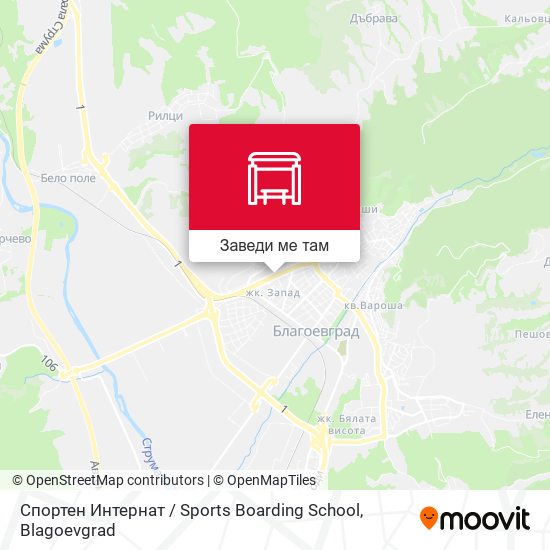 Спортен Интернат / Sports Boarding School карта