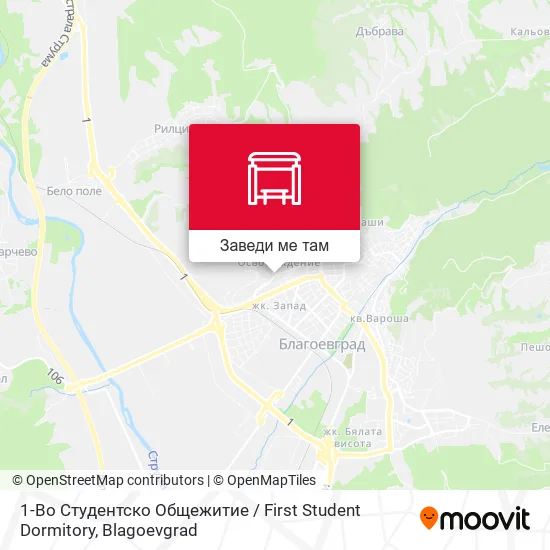 1-Во Студентско Общежитие / First Student Dormitory карта