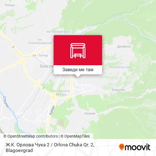 Ж.К. Орлова Чука 2 / Orlova Chuka Qr. 2 карта