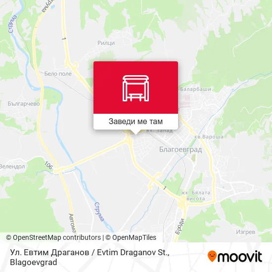 Ул. Евтим Драганов / Evtim Draganov St. карта