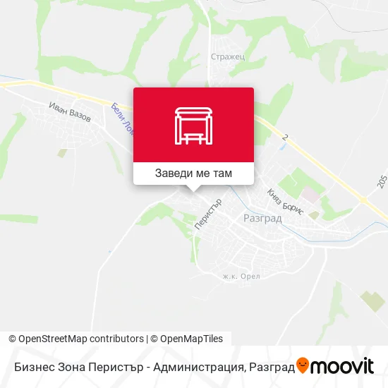 Бизнес Зона Перистър - Администрация карта