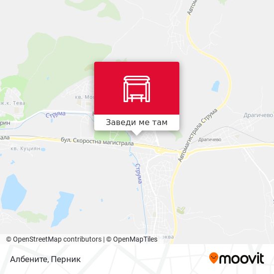 Албените карта