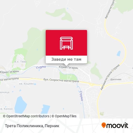 Трета Поликлиника карта