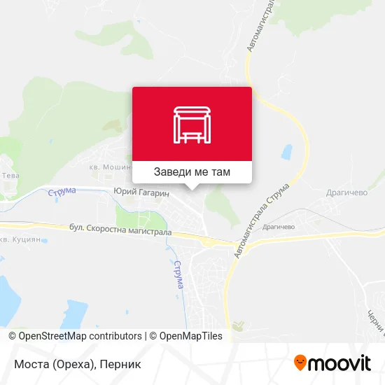 Моста (Ореха) карта