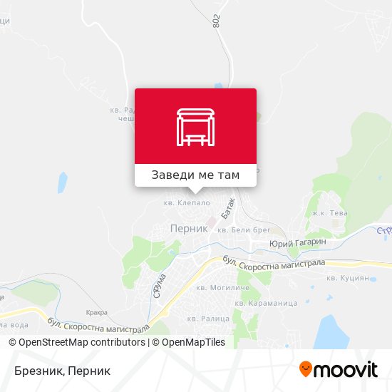 Брезник карта