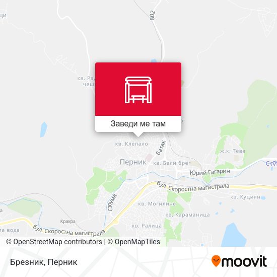 Брезник карта