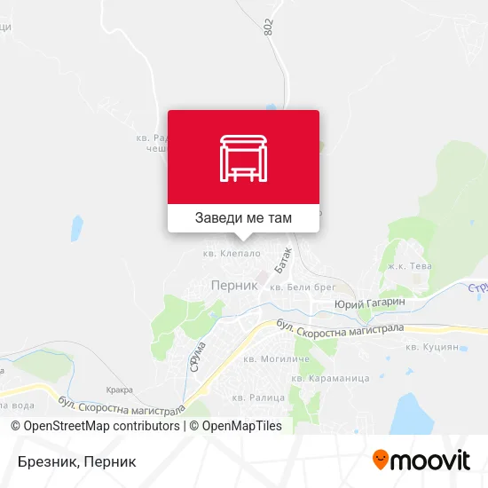 Брезник карта