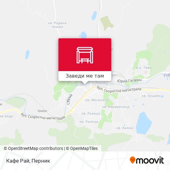 Кафе Рай карта