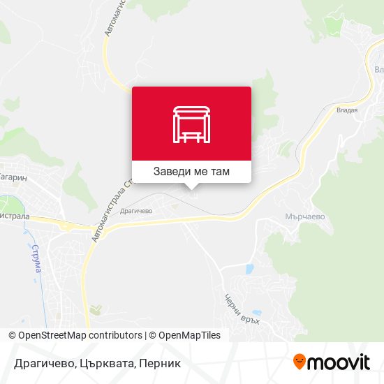 Драгичево, Църквата карта