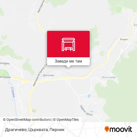 Драгичево, Църквата карта