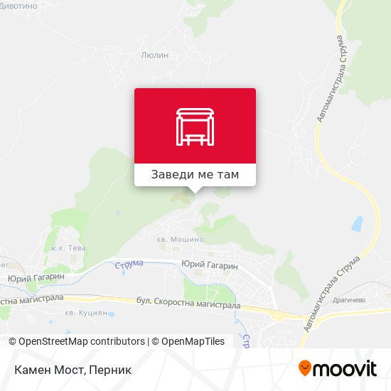 Камен Мост карта