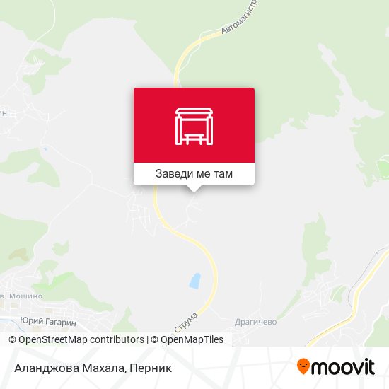 Аланджова Махала карта