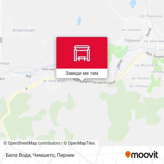 Бела Вода, Чемшето карта